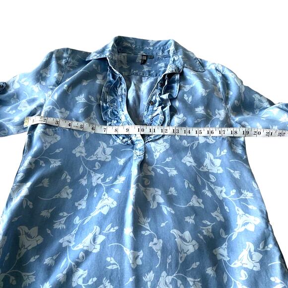 Kut‎ from the Kloth Chambray Denim Shirt Dress Blue Women's Small - Picture 7 of 8